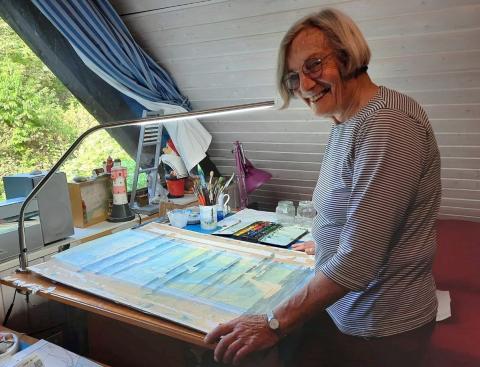 Katharina Noack in ihrem Atelier